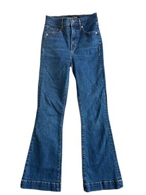 Veronica Beard Carson Womens Sz 24 Ankle Flare High Rise Jeans Blue